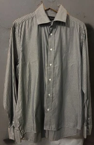 Henri Lloyd Mens Long Sleeve Button Up Striped Shirt XL Chest : 46 In Grey GC - Picture 1 of 8