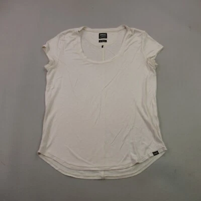 Prana Shirt Womens Short Sleeve Crew Neck Small Pullover Stretch Beige - Image 1 of 4