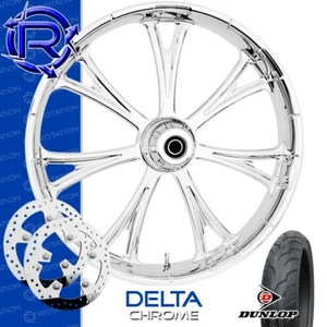 Rotation Delta Chrome Custom Motorcycle Wheel Front Package Harley Touring 21" - Bild 1 von 4