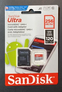 SanDisk Ultra microSDXC UHS-I Card with Adapter 256GB NEW - Picture 1 of 3