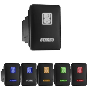 Simbolo STEREO - Interruttore a bilanciere pulsante LED - Ricambio diretto (adatto: TOYOTA) - Foto 1 di 7
