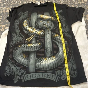 OG Abel T-Shirt Mens L Black Snake Graphic Retro Hip Hop Skater Ogabel NWOT - Picture 1 of 3