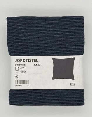 IKEA JORDTISTEL Gray Cushion Cover 20x20in 705.307.94 Gray Zipper Waffle Cotton - Image 1 of 4