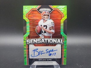 2020 Panini Prizm: Brian Sipe Auto (#39) Neon Green Pulsar Prizm