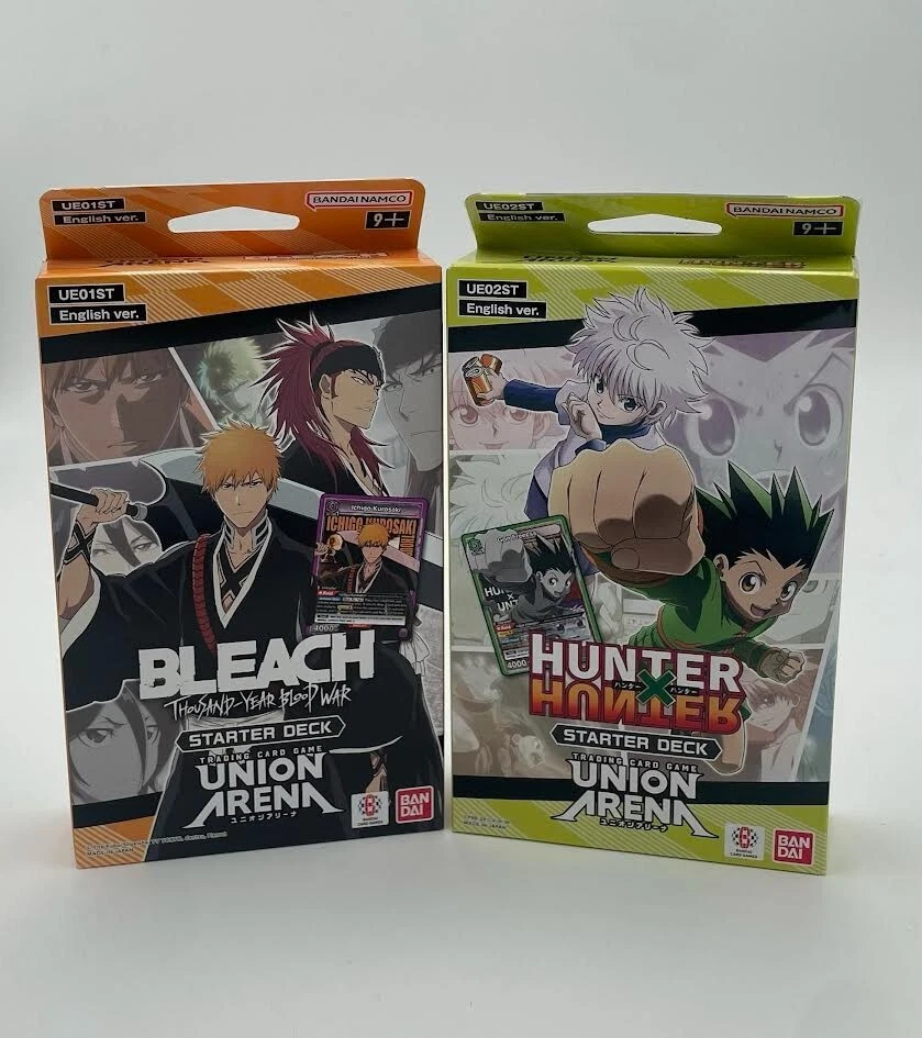 Union Arena TCG Set of 2 Starter Decks: 1 Bleach UE01ST, 1 Hunter x HunterUE02ST - Image 1 of 1