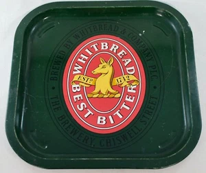 VINTAGE WHITBREAD BEST BITTER METAL ADVERTISING TRAY - Picture 1 of 4