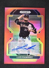 2022 Prizm Draft Picks Baseball Base Auto Red #PDP199 Luis Ramirez /50