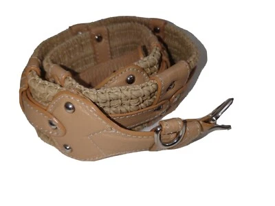 Prada Leather/Hemp Cord Made In Italy Women Belt XS - Image 1 of 4