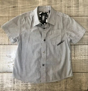 Ocean Current Boys Striped Collared Button Down Short Sleeve Shirt Size 5 EUC - Picture 1 of 6