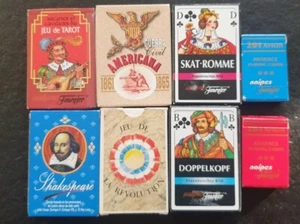 lot 8 jeu de carte NAIPES fournier 201 avion Americana La révolution tarot Mundi - Photo 1/24