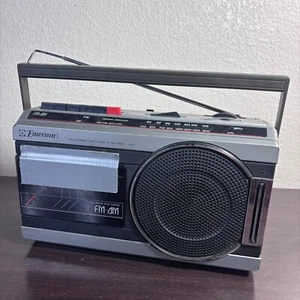 Emerson cassette tape recorder AM FM radio Boombox Vintage K3663 Untested Notes - Picture 1 of 11