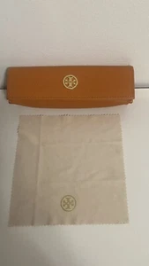 Tory Burch Eyeglasses Case With Cleaning Cloth Faux Leather NEW - Picture 1 of 5