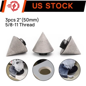 Broca de fresado de dedo de bisel de diamante de 3 x 2 pulgadas/50 mm agujeros de ampliación en baldosas de granito - Imagen 1 de 8
