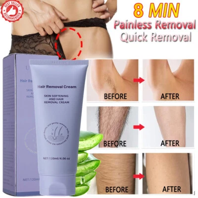 UTOGRU Permanent Stop Hair Growth Inhibitor Treatment Cream Painless Hair Remover 120ML