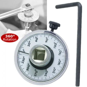 Medidor de ángulo de par de coche 1/2" correa de reloj de par escala 360° llave giratoria herramienta de coche - Imagen 1 de 3