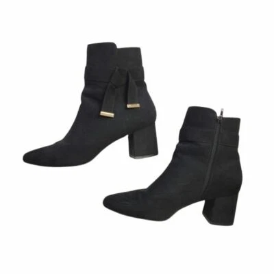 Avon Cojín Caminar Negro Imitación Gamuza Botines Mujer Talla 9 Foto 1 de 4