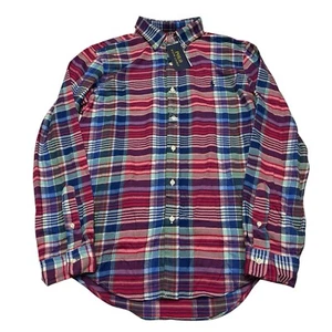 Camisa Polo Ralph Lauren Franela Para Hombres M Cuadros Calce Ajustado Rendimiento Suave Preppy - Imagen 1 de 9