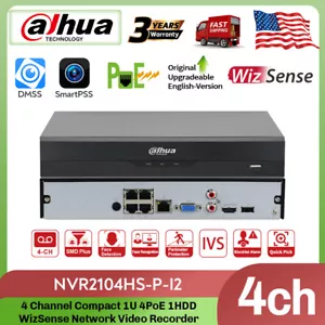 Grabadora de video doméstica WizSense Dahua NVR2104HS-P-I2 4 canales para cámara IP 4POE 1 HDD WizSense EE. UU. - Imagen 1 de 12