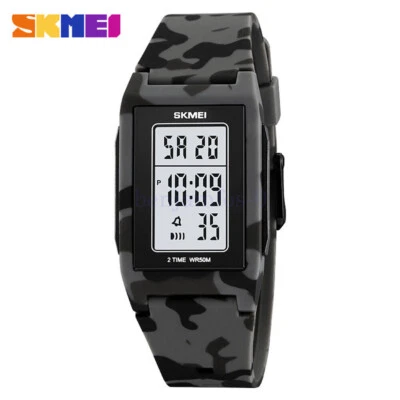 Boys Electronic Digital Watch Men LED Watch Outdoor Sport Rectangle Watch - image 1 of 4