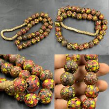 Antique Quality Ancient Mosaic Glass Rare Beads Old Jewelry Necklace Lot Beads