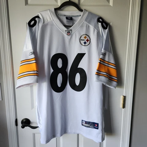 Pittsburgh Steelers Hines Ward #86 Jersey Men's Sz 50 White Reebok Onfield NFL Cover