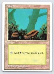Magic The Gathering Basic Land 1995 casi nuevo Forest Magic The Gathering Alternate 4ª edición - Imagen 1 de 2