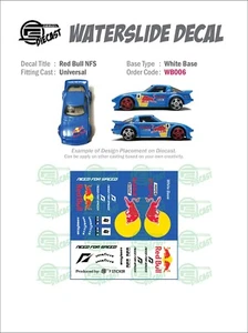 Calcomanías de tobogán WB 006 BASE BLANCA NFS para fundición a presión personalizada 1:64 - Imagen 1 de 4