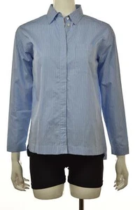 J Crew Womens Top Size 0 Blue Striped Button Down Blouse Long Sleeve Shirt - Picture 1 of 5