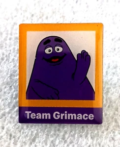 McDonald's Team Grimace Fast Food Employee Lapel Hat Pin NOS New 2023 - Picture 1 of 4
