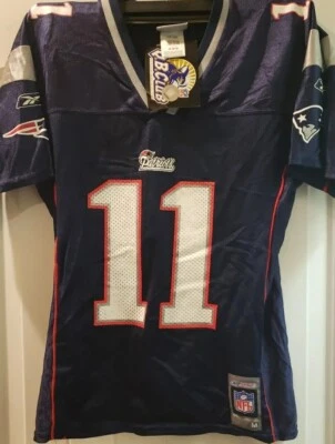 Camiseta deportiva Reebok Drew Bledsoe Patriots talla juvenil mediana azul #11 QB Club NUEVA NUEVA CON ETIQUETAS Foto 1 de 4