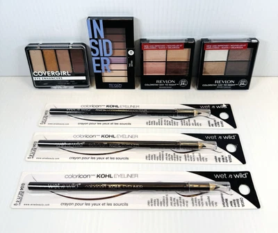 Lot of 7 Women's Eye Make Up - Revlon Covergirl & Wet n Wild - New - Image 1 of 4
