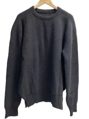 Rick Owens 24AW Pescador Cuello Redondo Pescador Tejido XL Lana Negro Foto 1 de 4