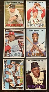 1967 Topps Baseball Card Lot Whitey Ford Carlton Banks Stargell Cepeda Champs - Picture 1 of 2