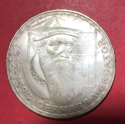 1969F Germany SILVER 5 Mark! Choice AU Details! Old German Coin! - Image 1 of 3