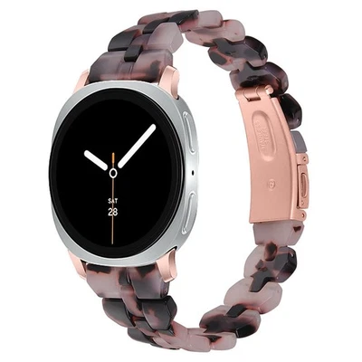 Correa de reloj clásica de acero inoxidable de resina de lujo para Samsung Galaxy Watch 8/8 Foto 1 de 4