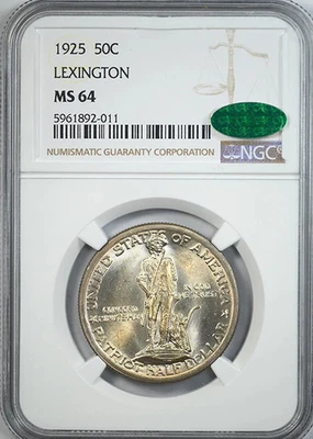 1925 Lexington Classic Commemorative Half Dollar 50C NGC MS64 CAC - Image 1 of 4
