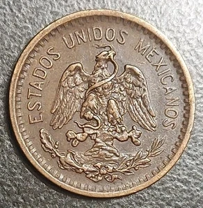 1906 Mexico Centavo Old Bronze Coin KM 415 Better Grade - Picture 1 of 2