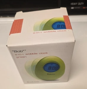 Brookstone BOB Green Oval Egg 5-in-1 Wobble Clock - Picture 1 of 9