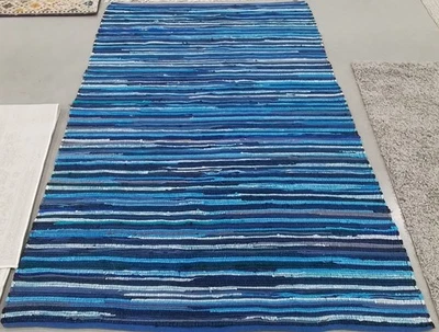BLUE  MULTI 5'-0" x 8'-0" Damaged Binding Rug Reduced Price 1172778724 RAR130B-5 - Image 1 of 4