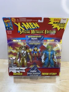 X-MEN KAYBEE METALLIC EDITION MAVERICK & TREVOR FITZROY 2 PACK With Wolverine - Picture 1 of 4