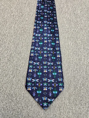 Corbata Puritan Hombre Corbata Insecto Patrón Libélulas Escarabajos Novedad Foto 1 de 4