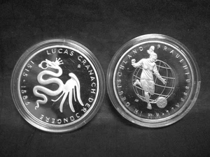 2 x Silbermünzen 625er - BRD 10 € 2015 G/2011 "Frauenfußball/Lucas C." PP GS7512 - Picture 1 of 2