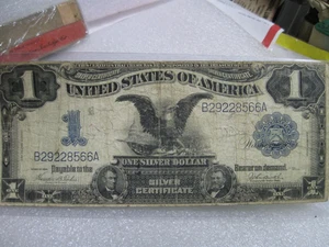 FR.  236 $1 1899 Silver Certificate maybe VF with Full House serial # 222 66 - Picture 1 of 8