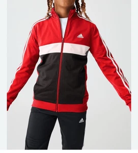 Adidas Step Up Tricot Red Track Jacket Size 14/16 - Picture 1 of 6