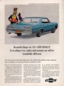 Chevy Impala 1965 sedán deportivo anuncio en color original - Imagen 1 de 1