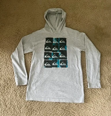 Quiksilver мальчиков большой длинным рукавом повседневный с капюшоном легкая рубашка - Изображение 1 из 4