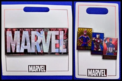Disney Park MARVEL lot of 2 pins Jumbo large size + heroes - New! - Изображение 1 из 3