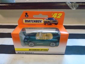 90'S MATCHBOX 42 MITSUBISHI SPYDER GREEN CAR DIECAST MODEL MINT BOXED SEALED! - Picture 1 of 2