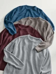  ROGER KENT Pullover mit Allover-Strickmuster Blau Gr 54 - Bild 1 von 1