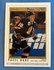 O-PEE-CHEE NHL HOCKEY 1992-93 PAVEL BURE ROOKIE CARD  ANNIVERSARY SERIES 